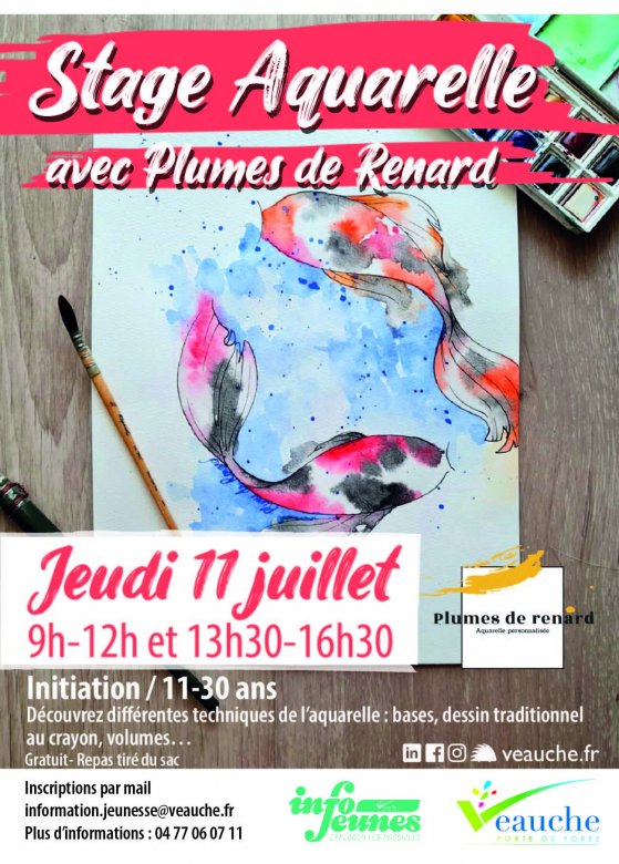 affiche de l'atelier avec une photo de peinture